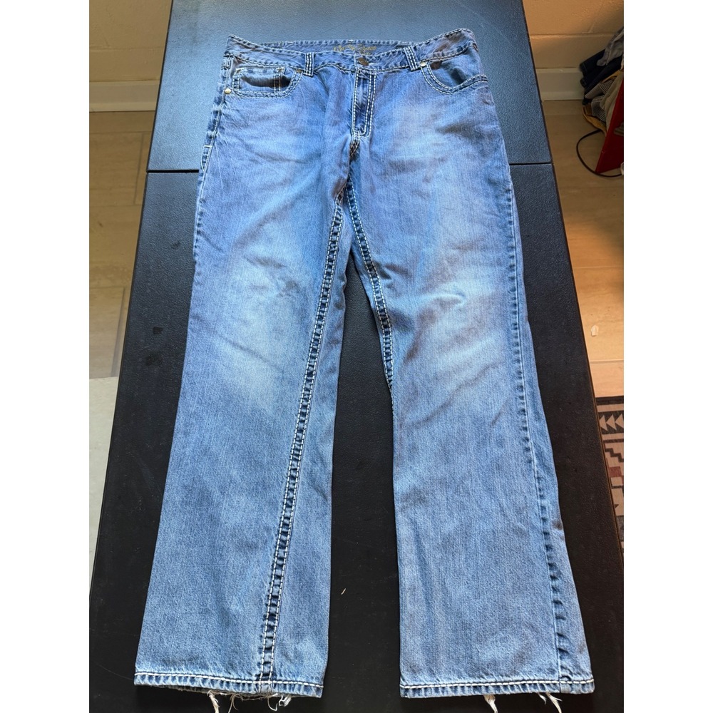 Rock 4 Denim by Wrangler Mens Bootcut Jeans Medium Wash Blue 40x34 MRB47HM